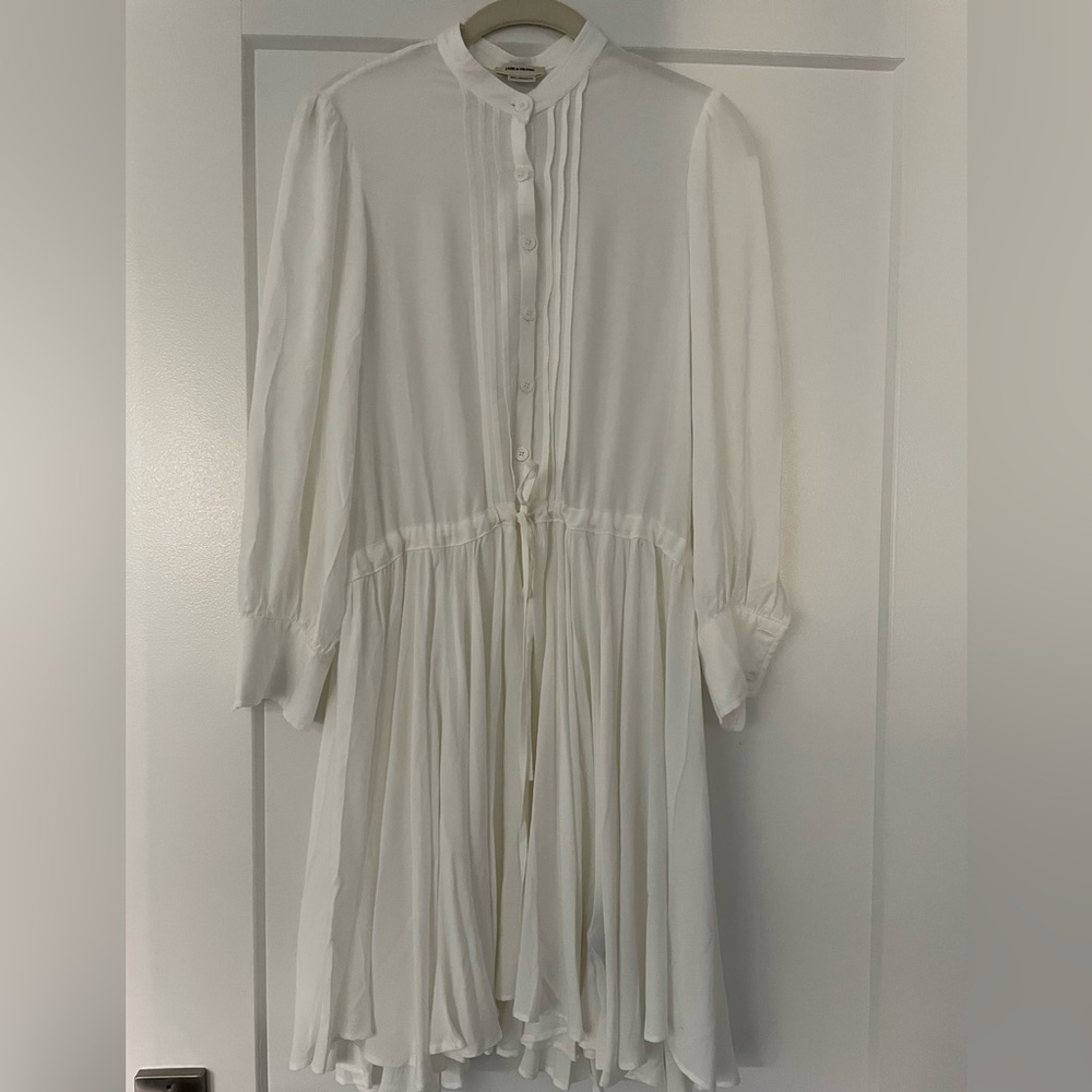Zadig & Voltaire White Long Sleeve Dress